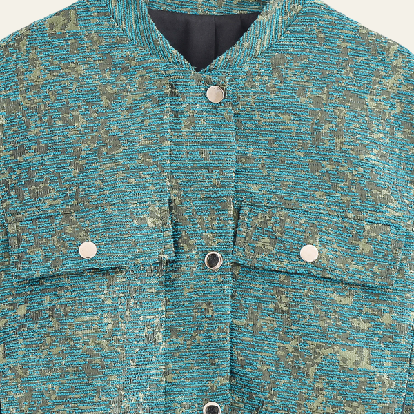 The Novara Jacquard Cropped Jacket