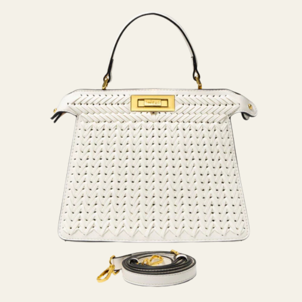 The Alora Woven Top-Handle Bag