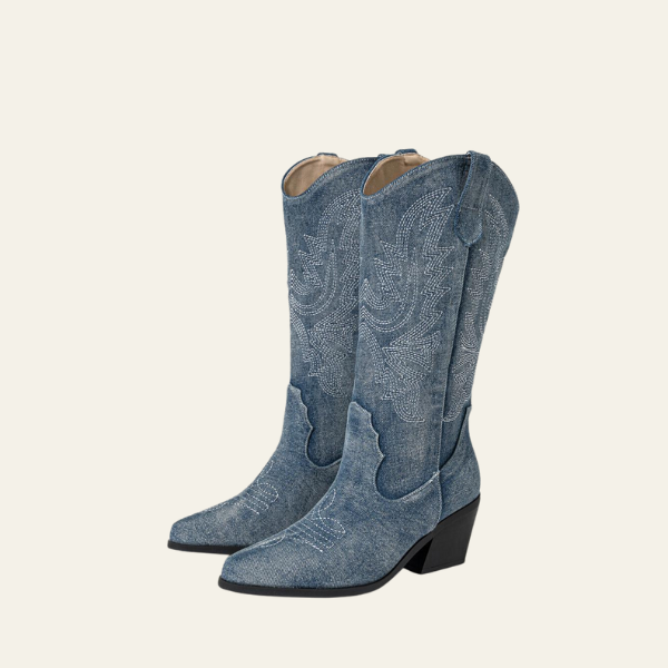 The Delara Embroidered Western Boots