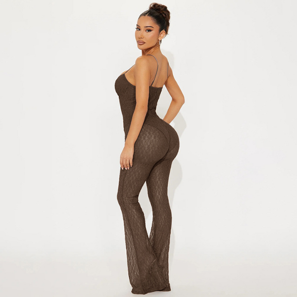 The Marisse Lace Flare Jumpsuit