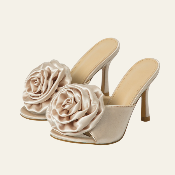The Marseille Rosette Open-Toe Heels
