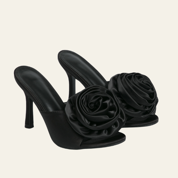 The Marseille Rosette Open-Toe Heels