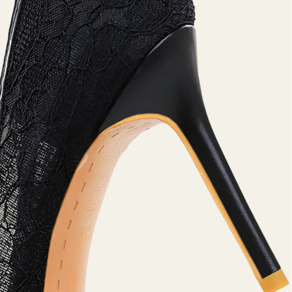 The Sienne Lace Pointed-Toe Stiletto Heels