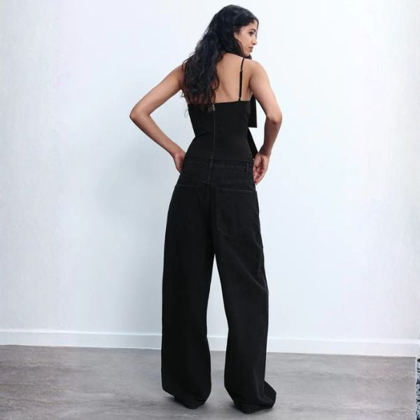 The Noelle Sparkle Bow Crop Top