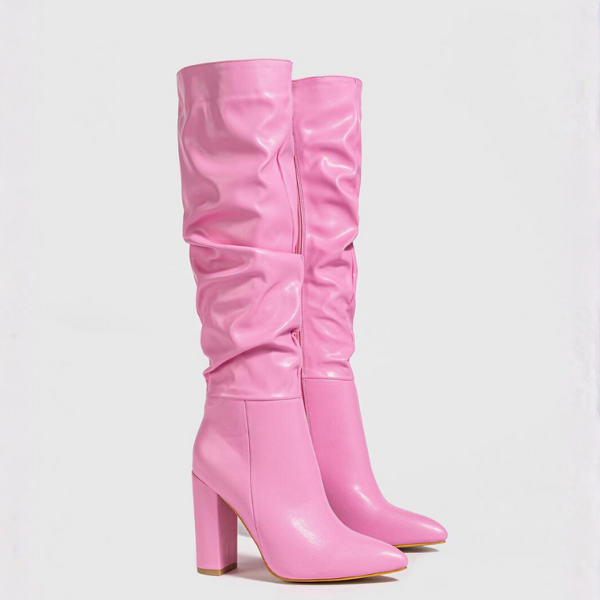 The Vienna High Block-Heel Slouch Boots