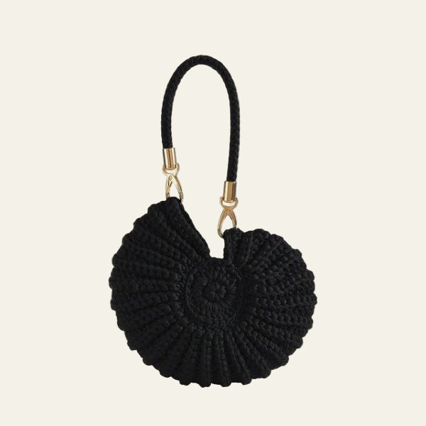 The Capri Conch-Shaped Woven Handbag