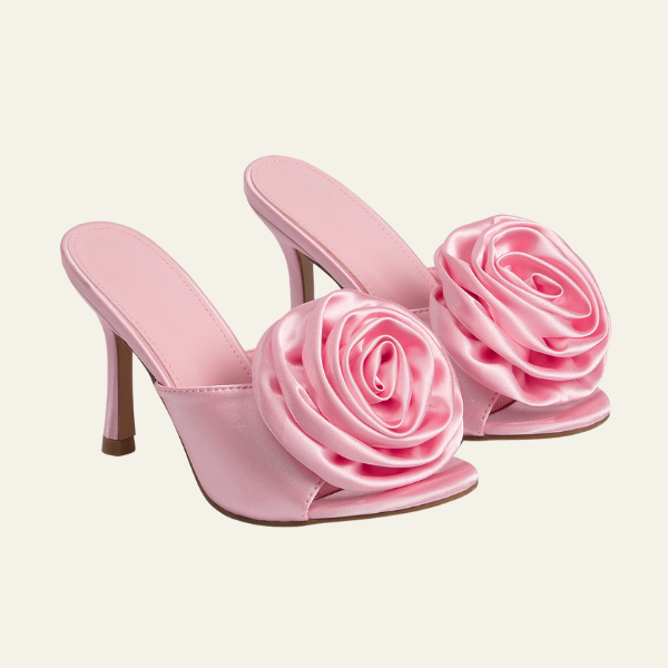 The Marseille Rosette Open-Toe Heels