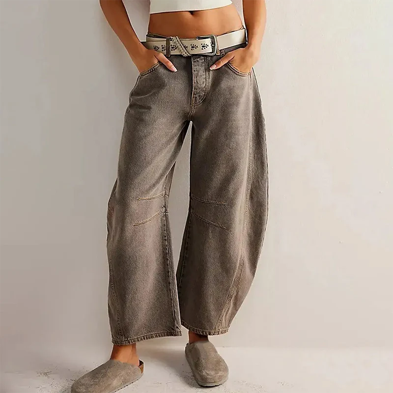 The Avenue Wide-Leg Barrel Jeans