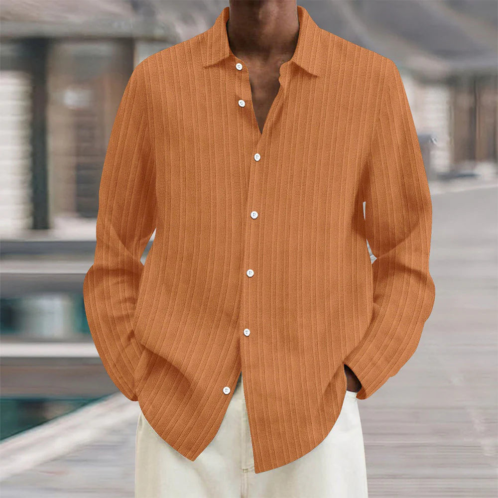 The Riviera Ribbed Button-Up Shirt