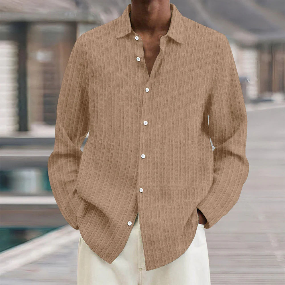 The Riviera Ribbed Button-Up Shirt