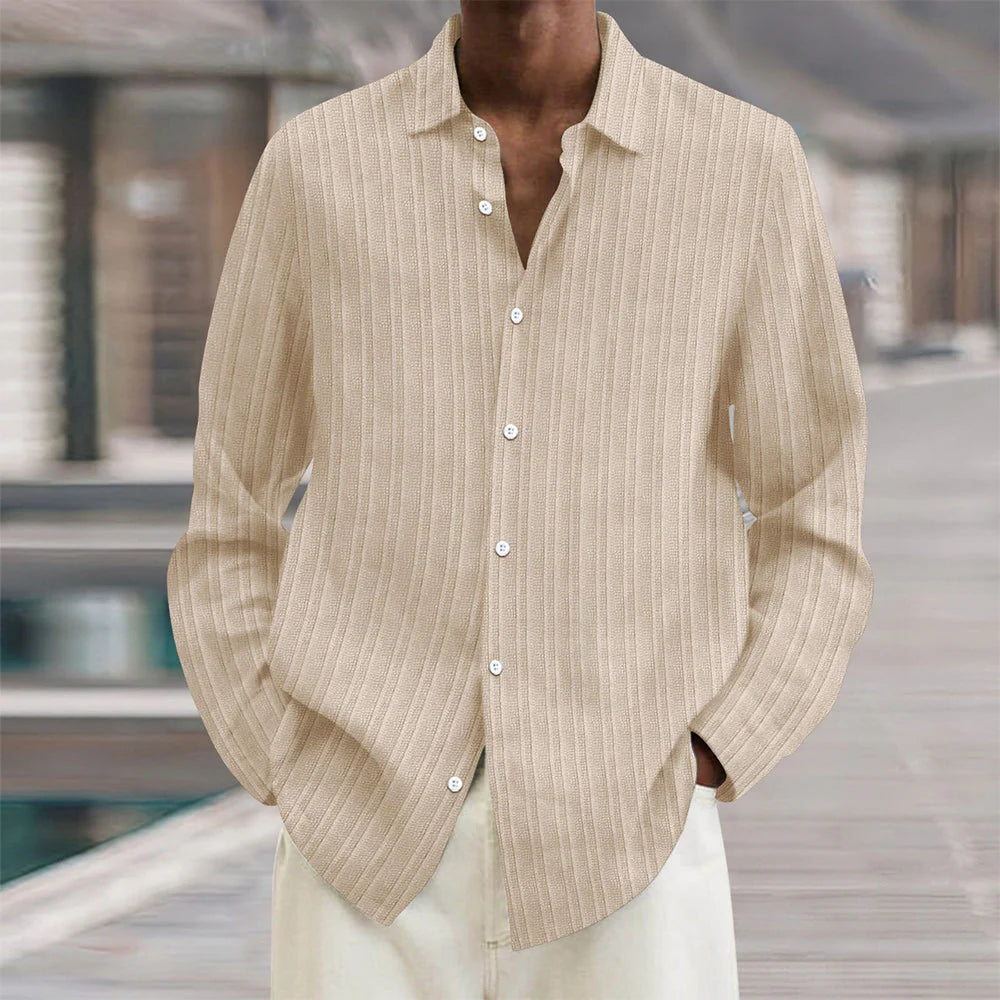 The Riviera Ribbed Button-Up Shirt