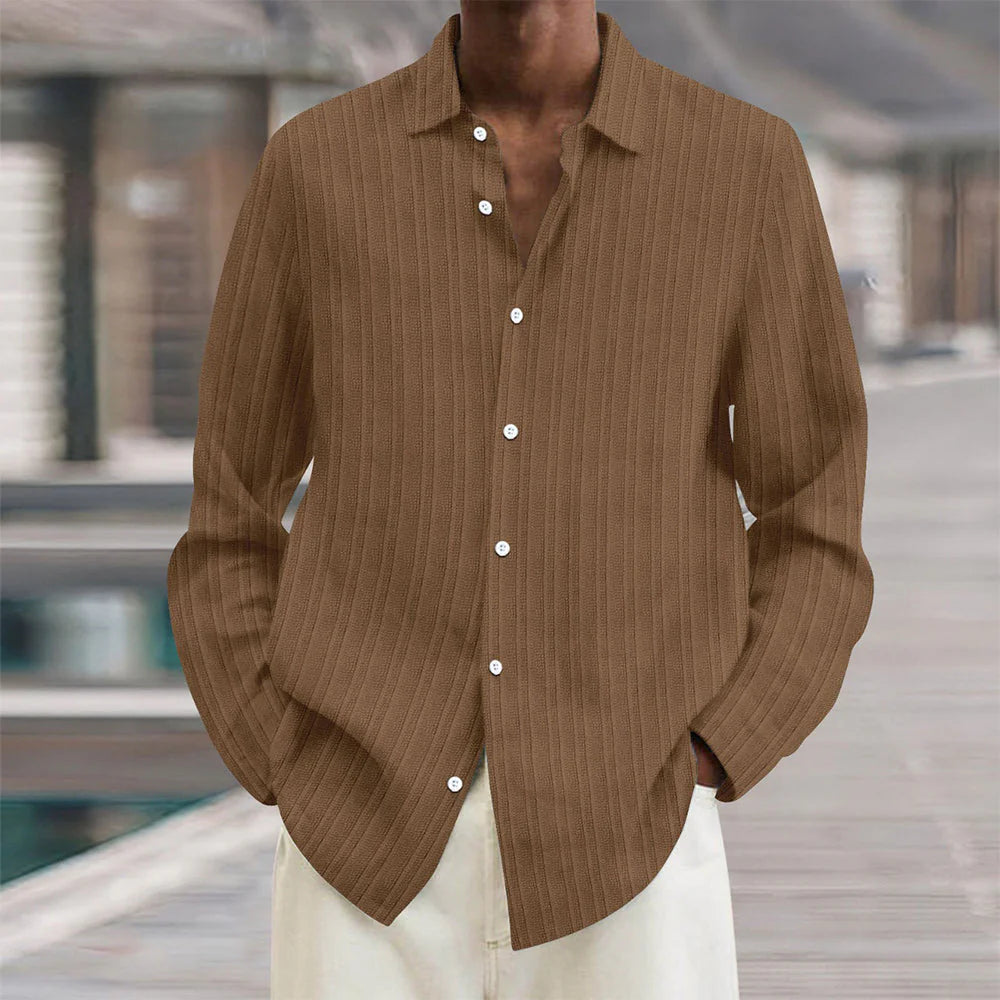 The Riviera Ribbed Button-Up Shirt