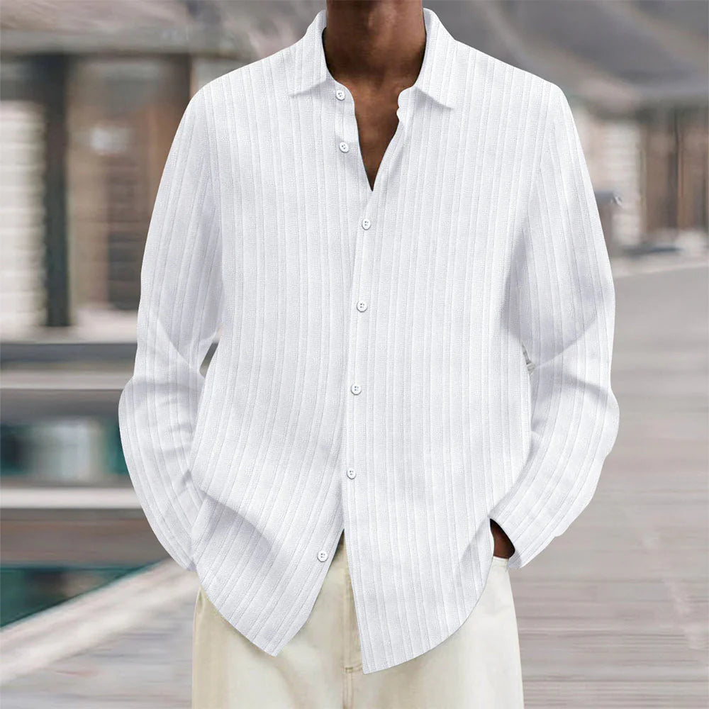 The Riviera Ribbed Button-Up Shirt