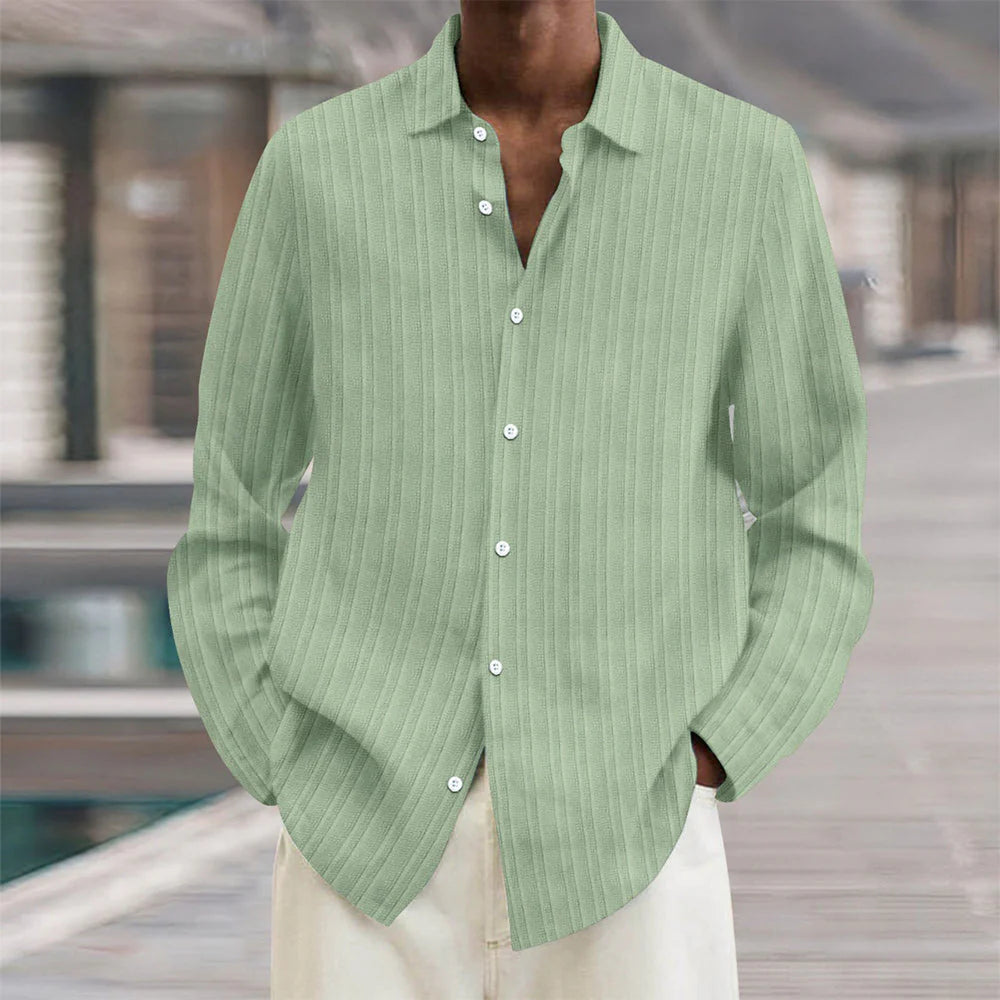 The Riviera Ribbed Button-Up Shirt