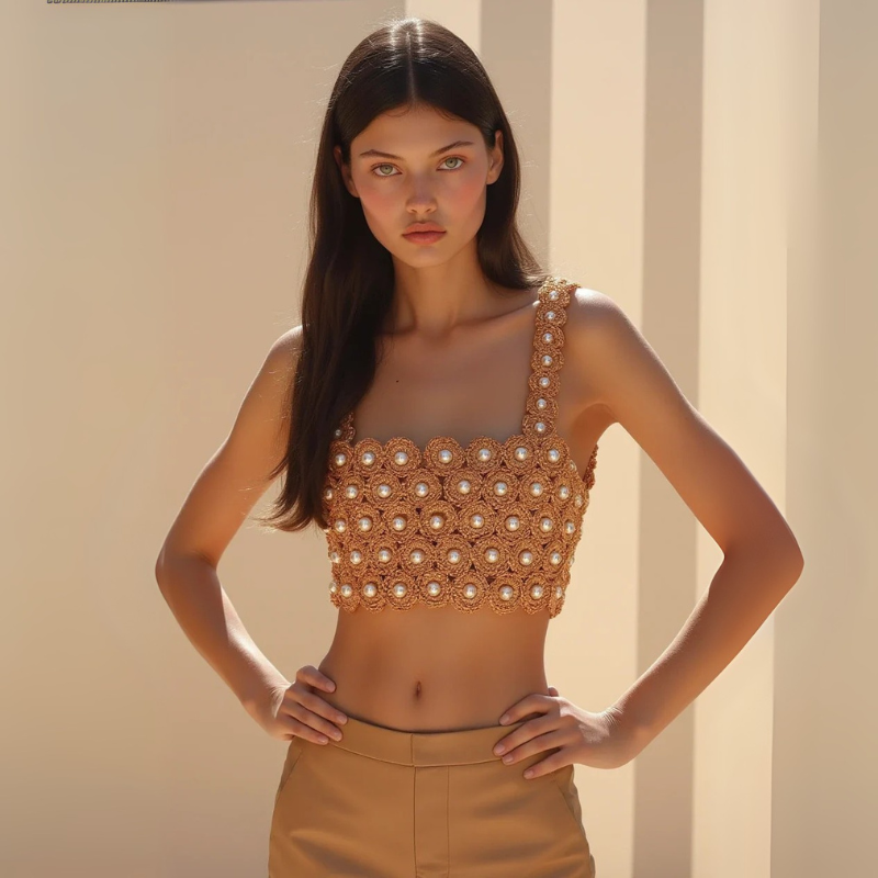 The Manuela Pearl Crochet Top