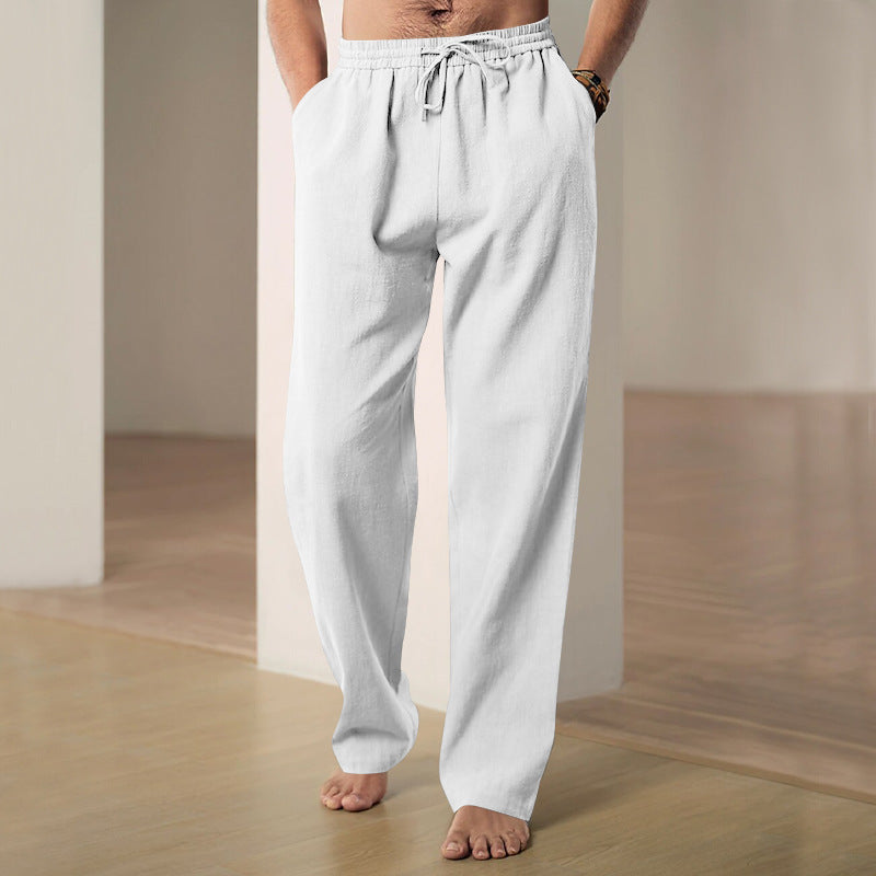 The Riviera Drawstring Linen-Blend Trousers