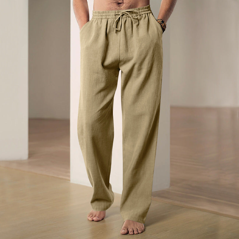 The Riviera Drawstring Linen-Blend Trousers