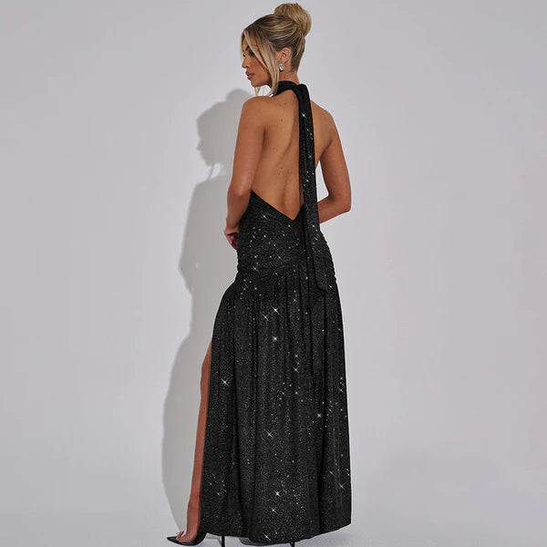 The Seraphina Halter Maxi Dress