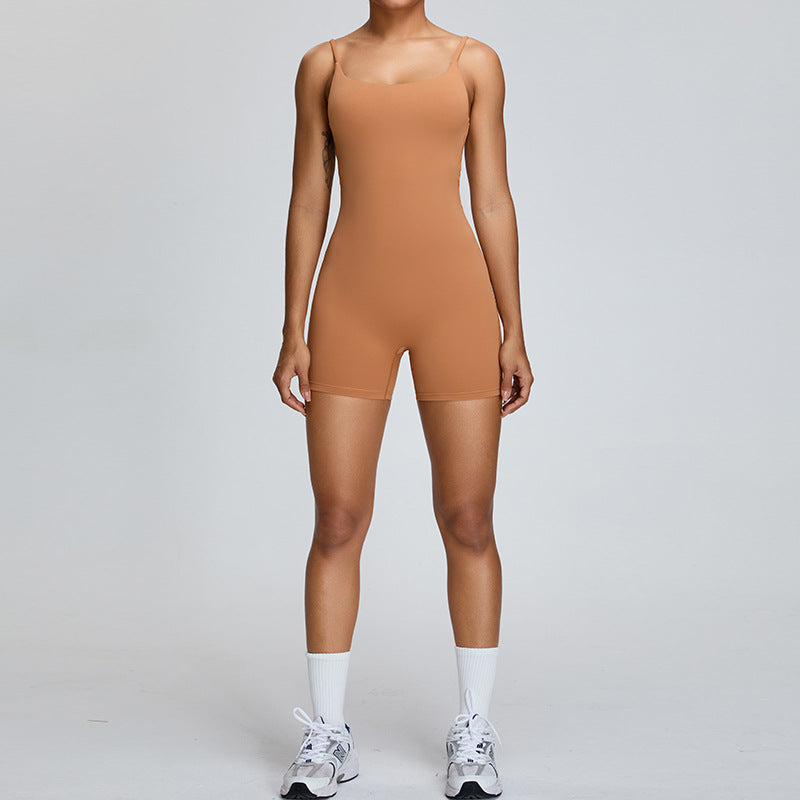 The Sculpt Scoop-Neck Active Romper