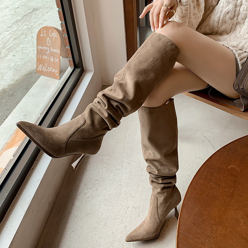 The Florence Pleated Over-Knee Boot