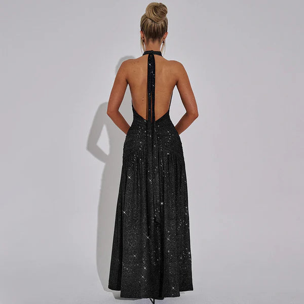 The Seraphina Halter Maxi Dress