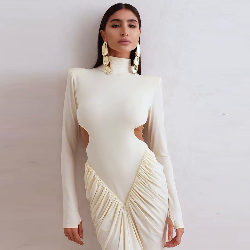 The Aurora Cutout-Draped Maxi Dress