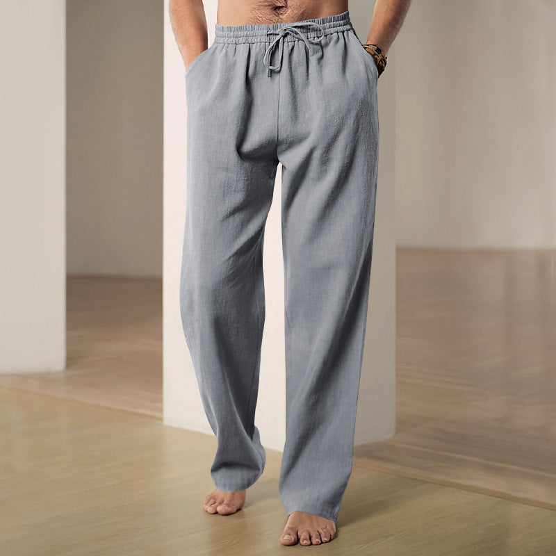 The Riviera Drawstring Linen-Blend Trousers