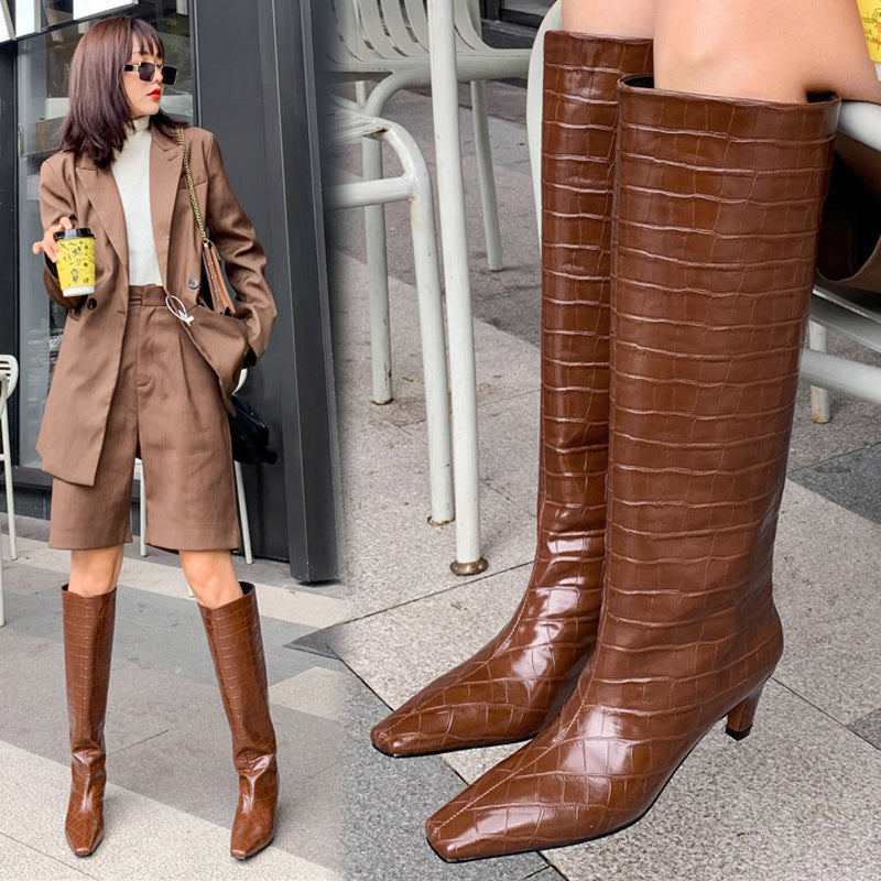 The Marseille Croc High Boot