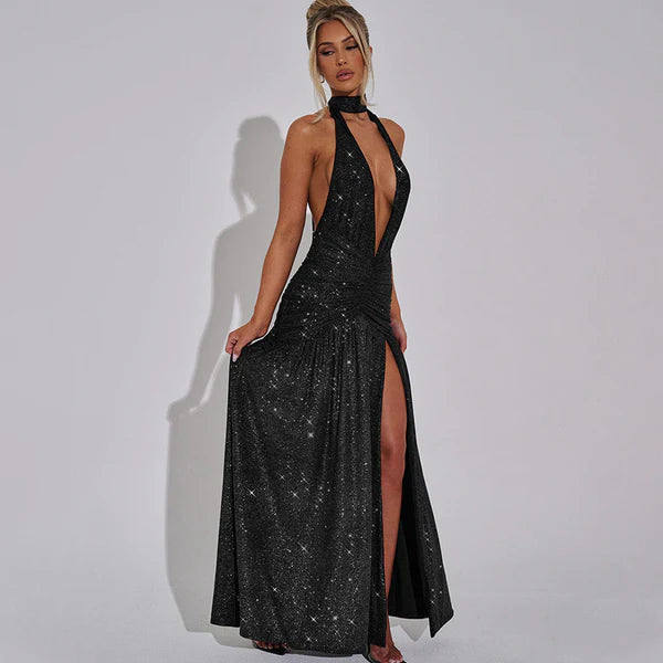 The Seraphina Halter Maxi Dress