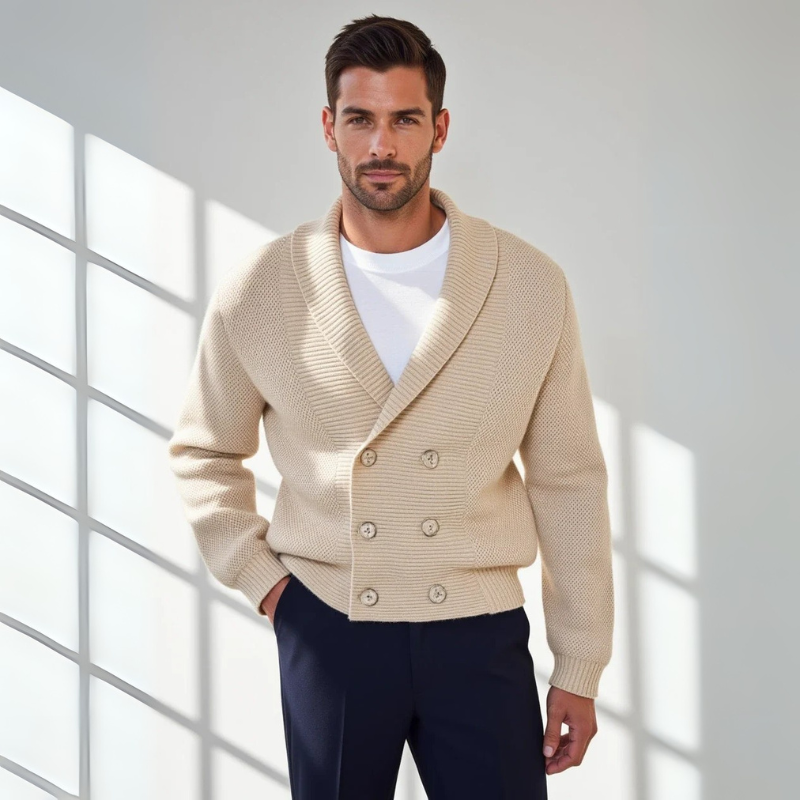 The Florence Cotton Shawl Collar Cardigan