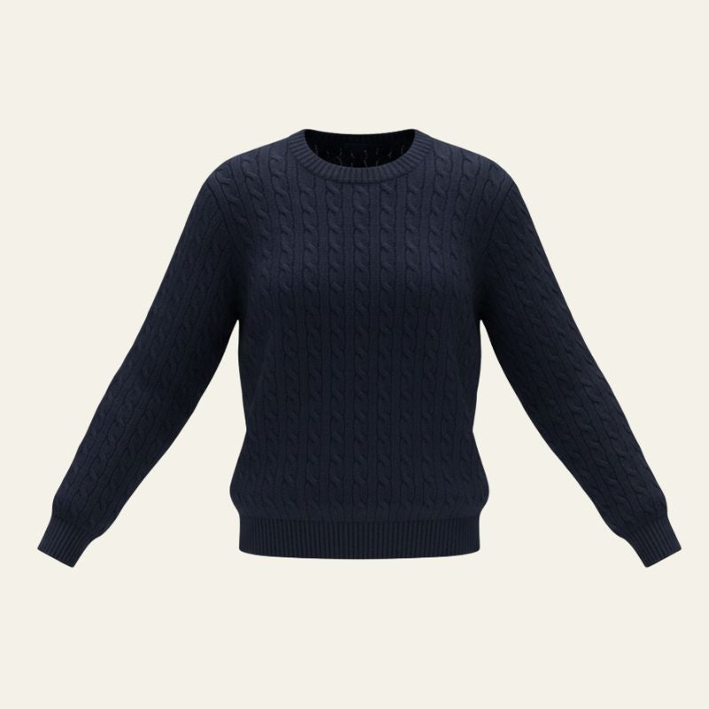 The Hudson Cable-Knit Crewneck Sweater