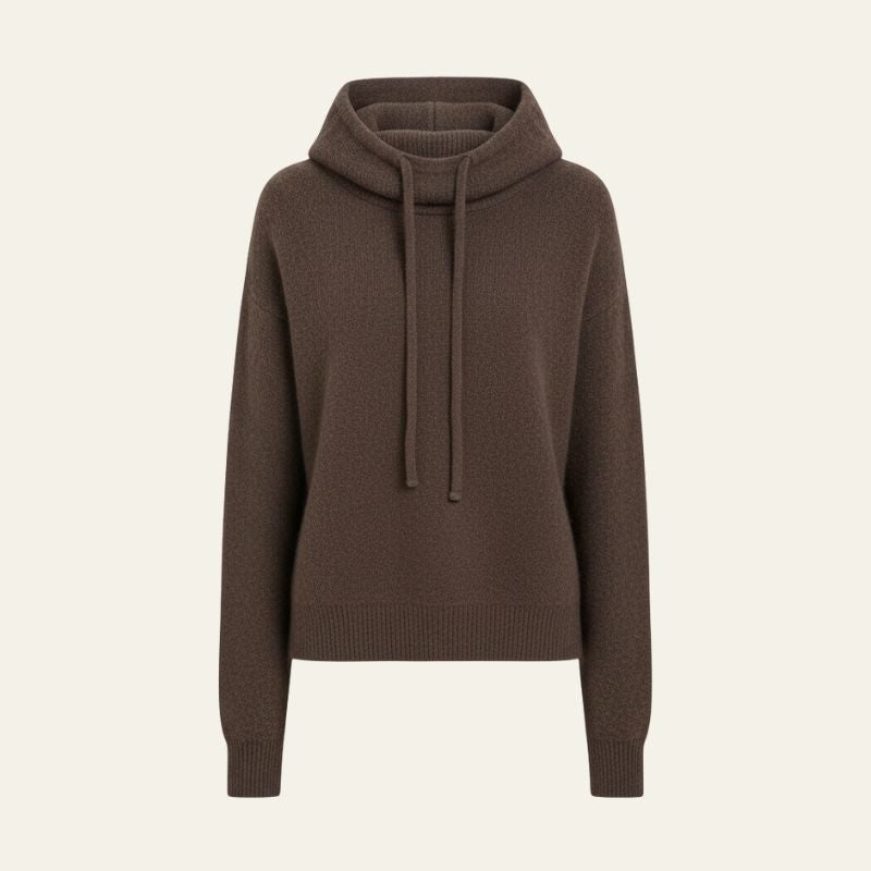 The Laguna Drawstring Cowl-Neck Knit Sweater