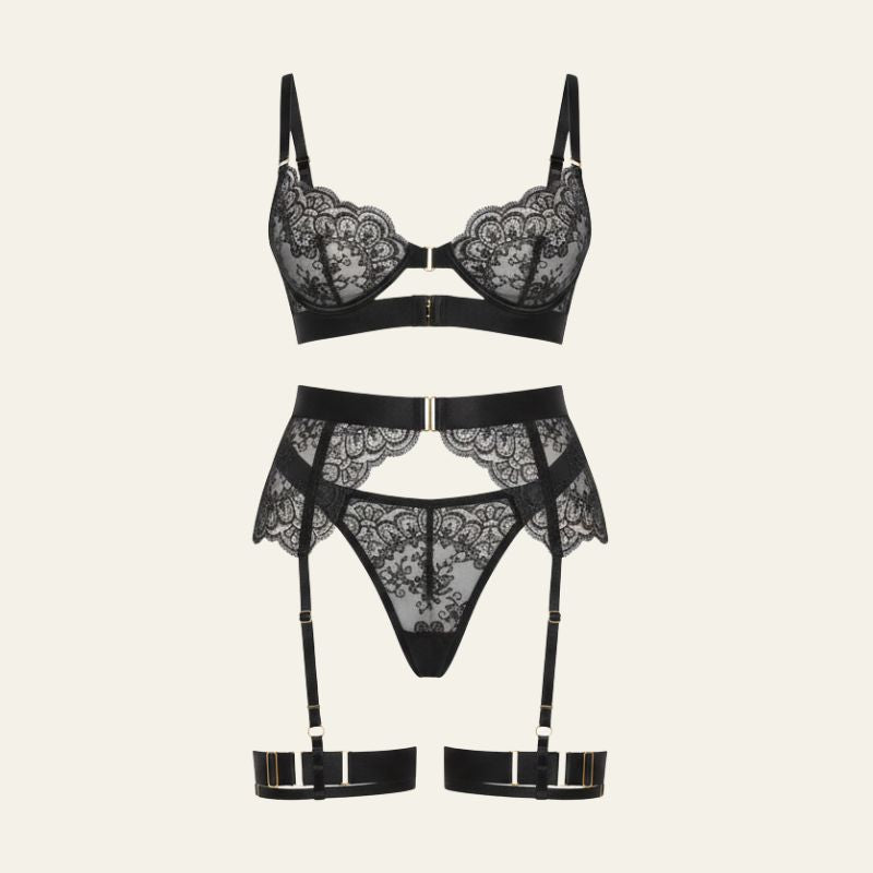 The Amara Strapped Lace Lingerie Set