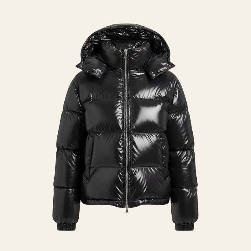 The Soho Gloss-Finish Hooded Puffer Jacket