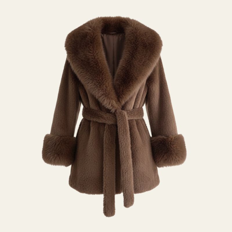 The Jessa Faux Fur Wrap Coat
