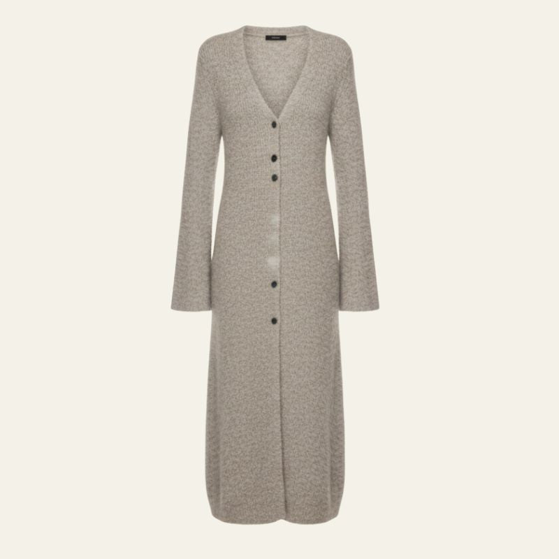 The Florence Button-Front Longline Knit Cardigan