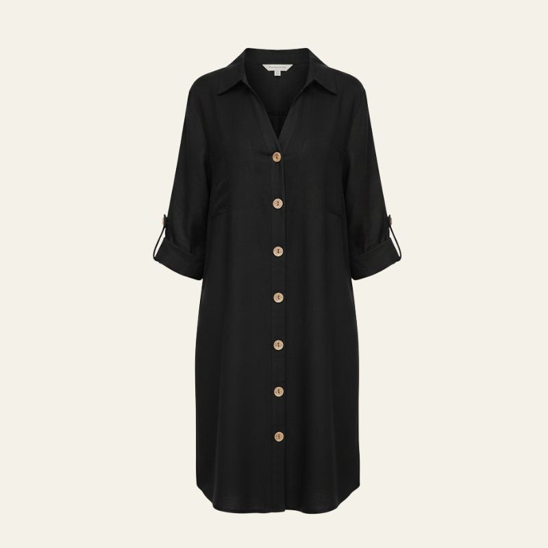 The Amalfi Button-Front Shirt Dress