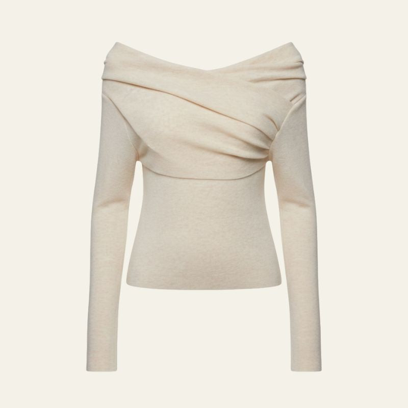 The Verona Draped Off-Shoulder Knit Top