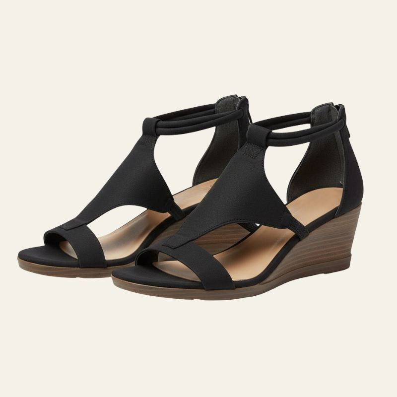 The Capri Wrap-Strap Wedge Sandals