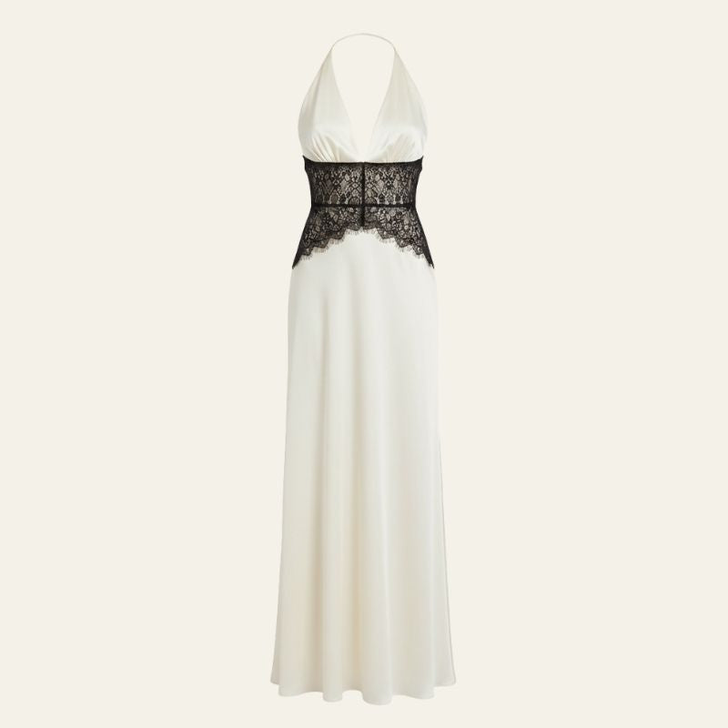 The Verona Lace-Waist Halter Dress