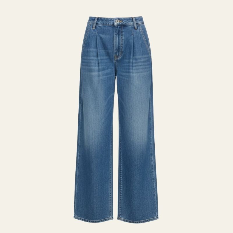 The Milan Wide-Leg Denim Trousers