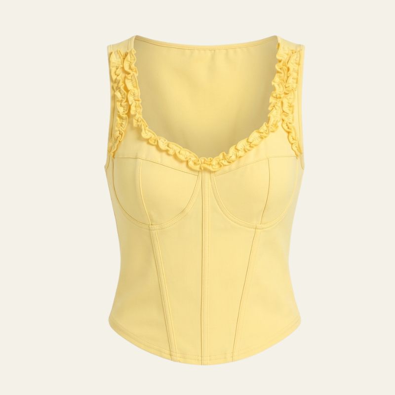 The Amalfi Ribbed Corset Top