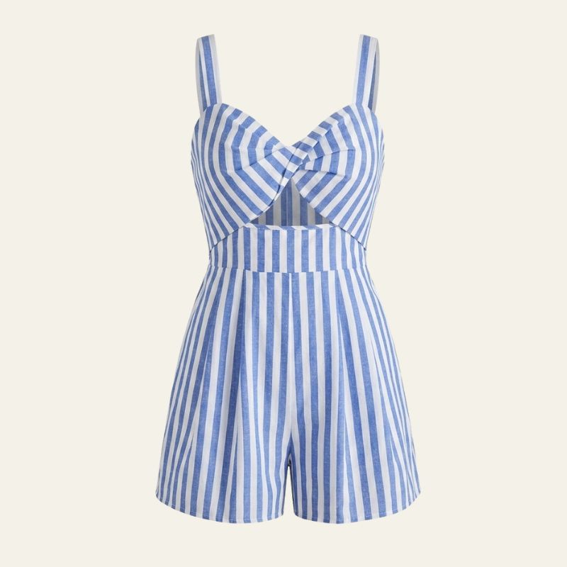 The Capri Twist-Front Cutout Romper