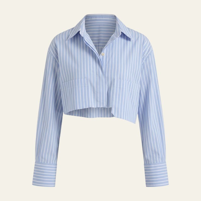 The Manhattan Cropped Striped Shirt