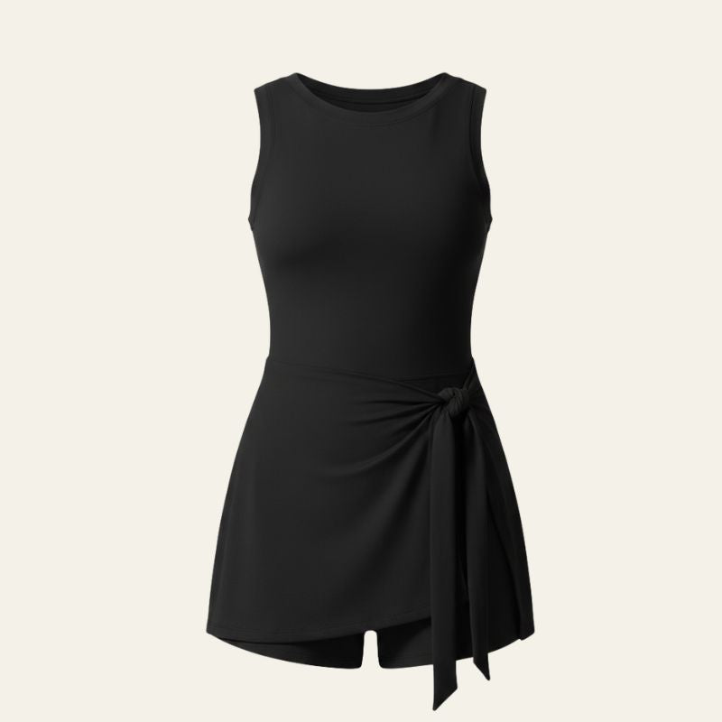 The Riviera Tie-Waist Active Romper