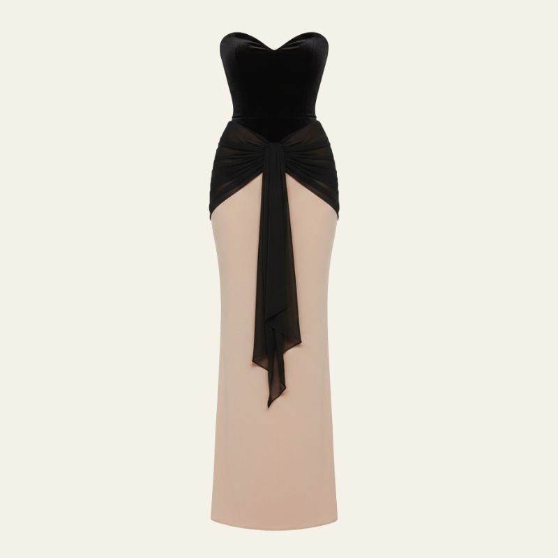 The Midnight Velvet-Touch Maxi Dress