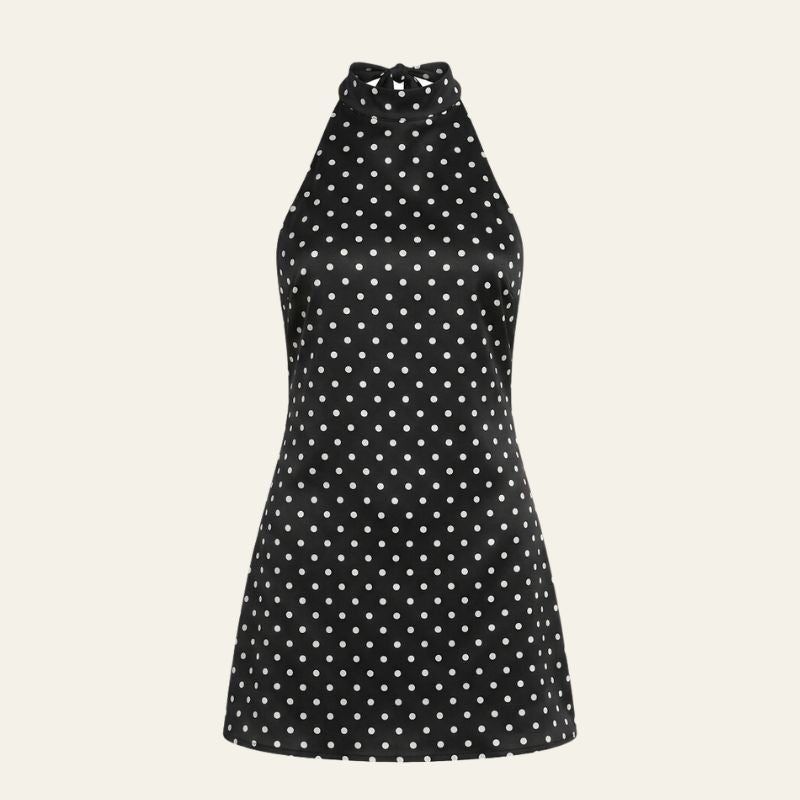 The St. Tropez Halter Polka-Dot Dress