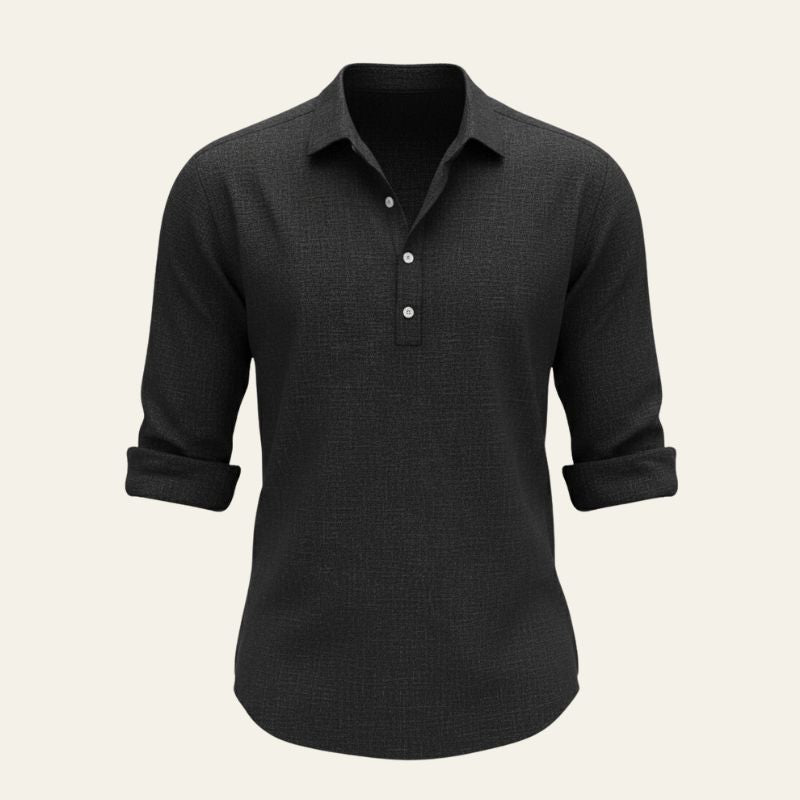 The Lisbon Textured Button-Placket Shirt