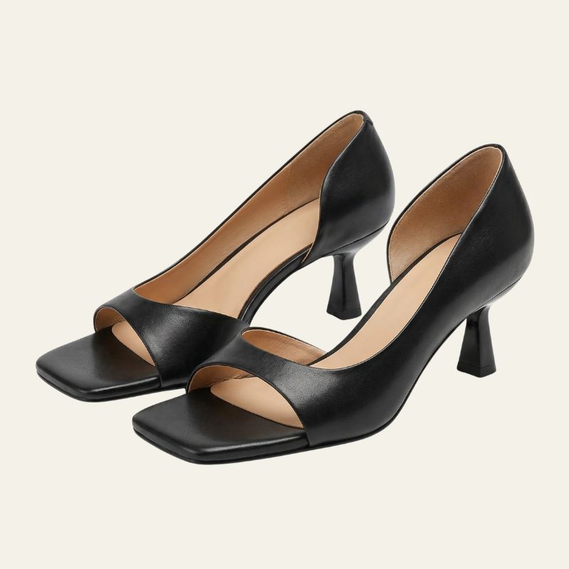 The Riviera Square-Toe Kitten Heels