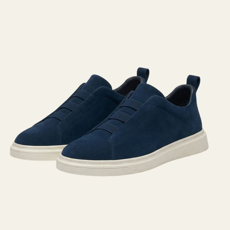 The Riviera Elastic-Strap Suede Sneakers